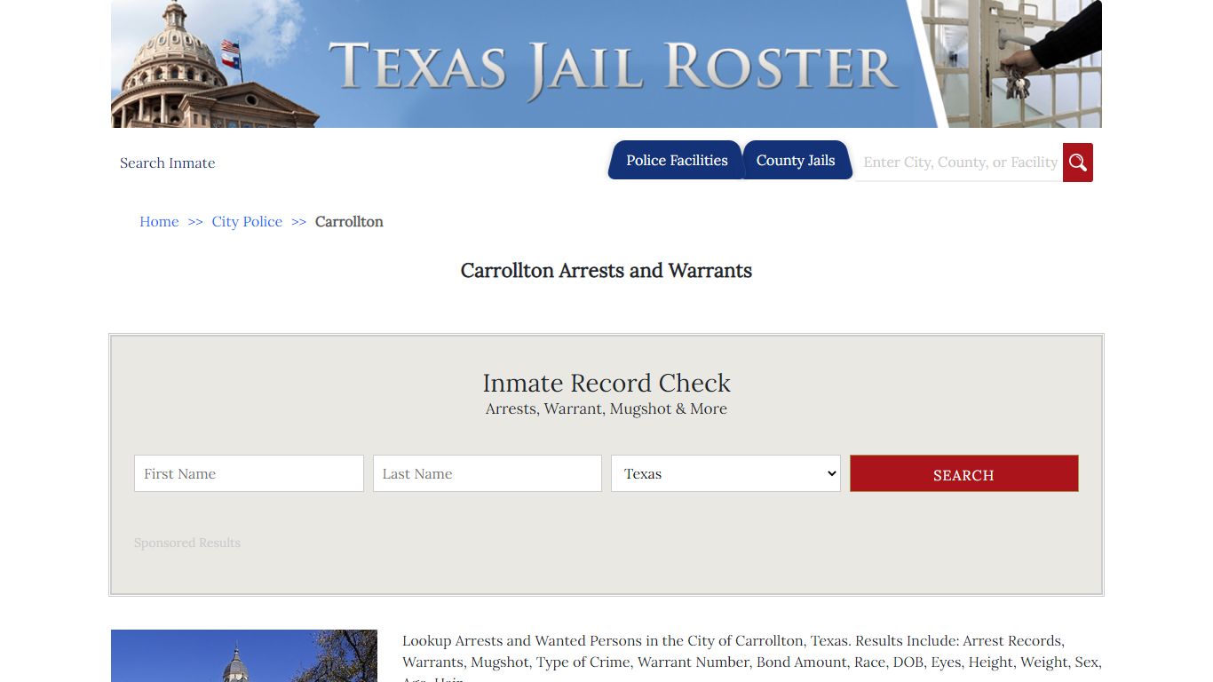 Carrollton Arrests and Warrants | Jail Roster Search
